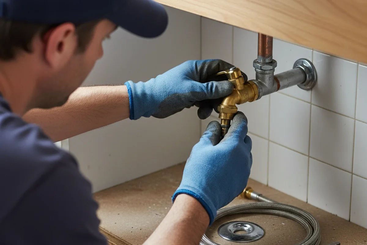 Shutoff valve and fitting work during Burst Pipe Repair in Mount Vernon